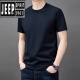 Jeep (Jeep) Футболка с короткими рукавами для чистого хлопка для мужчин Summer Thin Fashion Simple Solid Color Top Top Casual Fort для мужчин T 9929 Black M 165 [90-110JIN [JIN равно 0,5 кг]]]
