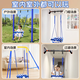 Sitingge German quality outdoor swing indoor children's baby outdoor children's hanging basket baby infants and young children's home use blue swing [upgraded high backrest]