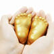Baby hand and foot print souvenir 100-day full moon photo frame fetal hair cloning powder baby newborn hand and foot model 200g cloning powder + 400g model powder with tools