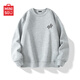 MINISO men's sweatshirt autumn and winter 2025 new simple and versatile youth trendy round neck top hemp gray M