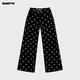 
SMFK cross classic wide-leg jeans retro loose casual and versatile Xu Jingyun same style PD005BJ/BG/LG/CW Black Garden S