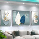 Moderne einfache Wohnzimmersofa Hintergrund Wanddekoration Gemälde Nordisch Licht Luxus -Fernseher -Wand Hanging Malerei Abstraktes Wandbild Txmg12004 Middle 100*70 cm/rechts 50*70 cm für 3 geeignet für 3