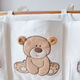Kezhitu Pure Cotton Crib Storage Bag Hanging Bag Baby Bett Kopf Windeln Windeln Windeln auf der Bettseite des Bettschatzbärs (reines Baumwollsticker)