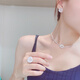 Changju 18K gold diamond ring necklace bracelet earring set camellia rose set banquet style 1 carat earrings