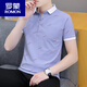 Romon (Romon) 2025 Nouveau revers d'été T-shirt à manches courtes pour hommes à manches courtes Polo Polo Men's Men's Coll's Half-Maled Silk White Qy679 M