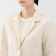 MUJI (MUJI) women's linen cotton shirt jacket women's long-sleeved jacket 25 years summer suit small suit women's clothing BD0ZZC5S ivory stripes M (160/84A)