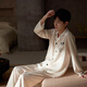 Modal 2025 Ice Silk Pajamas Men's Spring and Autumn Long Sleeve Youth Panda Print Cool Home Clothes Suit Outer Wear YH12111 Panda-Champagne Men's L