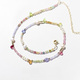 Li Shenxin natural colored tourmaline tanzanite original American 14k gold-injected niche beaded choker necklace thin choker customized adjustable necklace (the whole store is non-refundable)