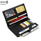 Yunfans neuer RFID Anti-Magnetic Passport Bag Reißverschluss Buckle Zertifikat Beutel Passport-Clip Multifunktion Langes Modell Frauen Geld 77344 Grün