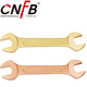 Protección del puente CNFB T8146-2629-Al Groove a prueba de explosión Llave de doble cabeza Aleación de cobre sin chispas Bronce de aluminio 26*29 mm