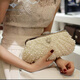 ANDSEEYOU brand clutch bag for women new pearl mobile phone bag mini bag celebrity handbag cheongsam bag evening bag clutch bag 78 beige bracelet 23*14cm