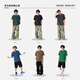Warrior American retro t-shirt short-sleeved men's large letters summer loose trendy brand youth bottoming shirt half-sleeved top