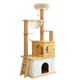Long cadre d'escalade pour chat de compagnie grand nid de chat cadre de chat jouet universel pour chat de compagnie sisal arbre d'escalade pour chat planche à gratter plate-forme de saut pour chat 146 cm 5 couches cactus double chambre modèle de capsule spatiale