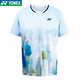 尤尼克斯（YONEX）25新款羽毛球服男款短袖速干大赛服网球比赛团购印字 男士短袖110155BCR-756珍珠蓝 XL