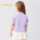 Balabala children's clothing girls short-sleeved T-shirt children's baby tops 2025 summer sweet POLO shirt trendy 208225117013
