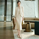 
EP Yaying High-end Series Mulberry Silk V-neck Sling Vest Sweater 2025 Summer New Model 9905A Beige XL