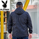 Playboy (playboy) printemps et automne veste à capuche mince veste masculine plus fat plus taille de sportswear lâches de vêtements pour hommes décontractés froids 826 printemps et automne noir 4xl (180-200jin [Jin est égal à 0,5 kg]))