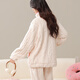Langsha coral velvet pajamas for women in autumn and winter, warm and wearable, comfortable and velvet thickened, cute flannel home clothes set