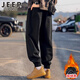 JEEP SPIRIT吉普男士休闲裤2025年春秋冬季美式宽松大码运动加绒束脚卫裤男 9207藏青 4XL 【171-185斤】
