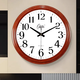 Combasi Combasi Wall Reloj redondeando la sala de estar del reloj Temperatura del reloj de pared de cuarzo simple Tabla de dormitorio de la pared 5266 Color de madera 20 pulgadas 50 cm