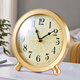 Hanshi (Hense) desk clock living room modern light luxury brass clock creative high-end desktop decoration clock HD1028 full digital dial