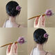 Dai Yan ancient style wooden hairpin, new Chinese style daily hairpin, rose wood hairpin, women's ancient style cheongsam and Hanfu accessories, light purple flower hairpin