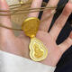 DYN Gold Store's same style flip-top vajra inlaid with diamond gourd pendant gold braided rope necklace Tathagata Buddha sweater chain flip-top gourd with Buddha free diamond ring Ruyi rope +