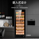 CIGARLOONG CL-120C1 cigar cabinet, constant temperature and humidity, cedar wood liner, water ion removal, ammonia and alcohol cultivation, WiFi remote control, large capacity compressor, air-cooled, frost-free cigar and red wine cabinet, black cedar wood bare cultivation box, WiFi + purified ammonia + constant temperature and humidity