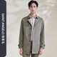 Angel Bird Casual Windbreaker Mid-Length Men's Straight Jacket Gray XL-50(180/100)