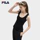 FILA 斐乐官方女子针织背心2025夏新款时尚休闲简约修身无袖上衣 正黑色-BK XS 155/76A/XS