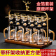 Liuquan white wine cup wine dispenser gold foil light luxury high-end lead-free crystal gift box gift for men to send to boyfriend leader father luxury style 10 pots + 10 cups + wine rack