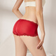 Sibirische dünne Seidenunterwäsche für Frauen 100% Maulbeer -Seidenshorts sexy Spitze markiert atmungsaktiven Hüftboxhosen Großgröße Wein Rot 3883 m [Referenzgewicht 90 ~ 105 Jin [Jin entspricht 0,5 kg]]