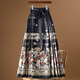 
New Chinese style modified horse face skirt autumn and winter 2025 new adult Hanfu daily wearable half-body long skirt for women 9893 black S