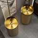 Neue Chinese-Stahl-Stahl-Säulenbecken-Villa-Badezimmer-Säulen-Waschbecken Zylindrisches Basin integriertes bodenbestandes Waschwassin Golden 3883 Quadratmustern-Zylindrische Becken