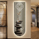 Kleine Maluhr Moderne Licht Luxus -Eingangsdekoration Maluhr Wanduhr Wohnzimmer Beleuchtung Zifferblatt Corridor Treppe Ecke Hintergrund Wandhänge Malerei DQ6210 [Dial Plus Licht - Plug -in -Modell] 35 Zoll [30*90 cm]