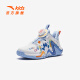 Anta-Kinder-Turnschuhe für Männer- und Frauenschuhe für Frauen 2025 Frühlings- und Sommer Neue Klettverschleiß mit hohen Kee-resistenten Basketballschuhen [Reverse Scale] White/Blue/Xixia Orange 9930-5 32