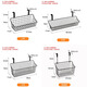 
Benbenge kitchen cabinet door hanging basket kitchen cabinet inner seasoning storage basket bed bathroom storage rack dormitory bedside bed without hole punching 7027A# small black 1