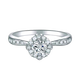 Guanpu Pavilion Fat Donglai's same style pt950 platinum moissanite diamond ring for women D color moissanite diamond proposal shining like stars and silver, thickened platinum 50 points D color moissanite, benchmarking South Africa No. 14