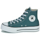 
Converse women's shoes thick-soled heightened canvas shoes sports shoes CHUCK green 2025 new high-top sneakers A12596C green 35
