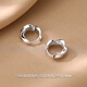 Xiangnan 999 sterling silver Möbius earrings niche new hot style women's luxury luxury earrings and earrings birthday gift 999 silver Möbius earrings 12mm (pair)