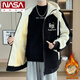 NASA XVVX Adolescent Plus Velles en velours en velours en velours en velours pour garçons en automne et veste en coton d'hiver pour une veste de coton chaude pour les élèves juniors et seniors veste 6625 beige gris blanc xl adapté à 115-130jin [Jin est égal à 0,5 kg]