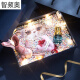 阡翌生日礼物盒空盒礼物盒ins 风生日礼品盒仪式感包装 蓝色礼盒拉菲草贺卡不含手提 1号尺寸：14124cm可装口红或小