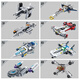 Mingta 8-in-1-Raumschiff Unterschiedlicher Time Warship Assembly Model Boy kleine Partikel Montage Bausteine Spielzeug Kaizhi 6623 All-Terrain-bewaffnetes Fahrzeug Vier-in-eins
