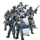 Xiangjun Blocs Blocs Special Police Soldier Doll Model Multi-Move Joint Assembly Figly Set Boy Toy Gift XJ-9902 Lightning Police spéciale 8 poupées + Armes