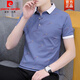 Pierre Cardin T-shirt à manches à manches courtes décontracté et à la mode Polo pour hommes. T-shirt polyvalent en vrac Summer Trendy Top 679 Black 4xl [171-200jin [Jin est égal à 0,5 kg]]]