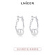 Lnieer S925 silver broken silver pearl earrings women's tassel earrings 2025 new niche design temperament versatile earrings broken silver pearl earrings S925 silver