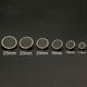 Boutons de vêtements, boutons de vêtements, boutons en métal, dessus rond, rupture de vent pour femmes, boutons de manchette, boutons de costume, bords ouest pour hommes, bords noirs, aiguilles et sacs de fil, 15 mm [6 pièces] boutons de manchette / Poches de palier couramment utilisés couramment utilisés