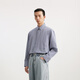 Sketch Herren-Kleidung 2025 Frühling Neues Produkt H-förmiges kariertes handbemalte lose Hemdkragen langärmeliges Hemd Casual 9p2210890 983 Blaues schwarz gestreiftes Gitter m