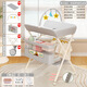 He Jiangong exports Japanese diaper table infant care table baby multi-function foldable baby touching table newborn, ultimate gray [upgraded skeleton] + storage