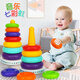 YWZR Paved Music Kids's Rainbow Tower Round 0-1-летняя ребенок 2 раннего детского образования 6 месяцев.